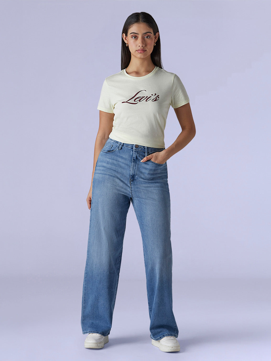 Women's Light Blue Loose Fit High Rise Redloop Jeans - 764cfbb9-0526-48d6-acce-db56041900ca View