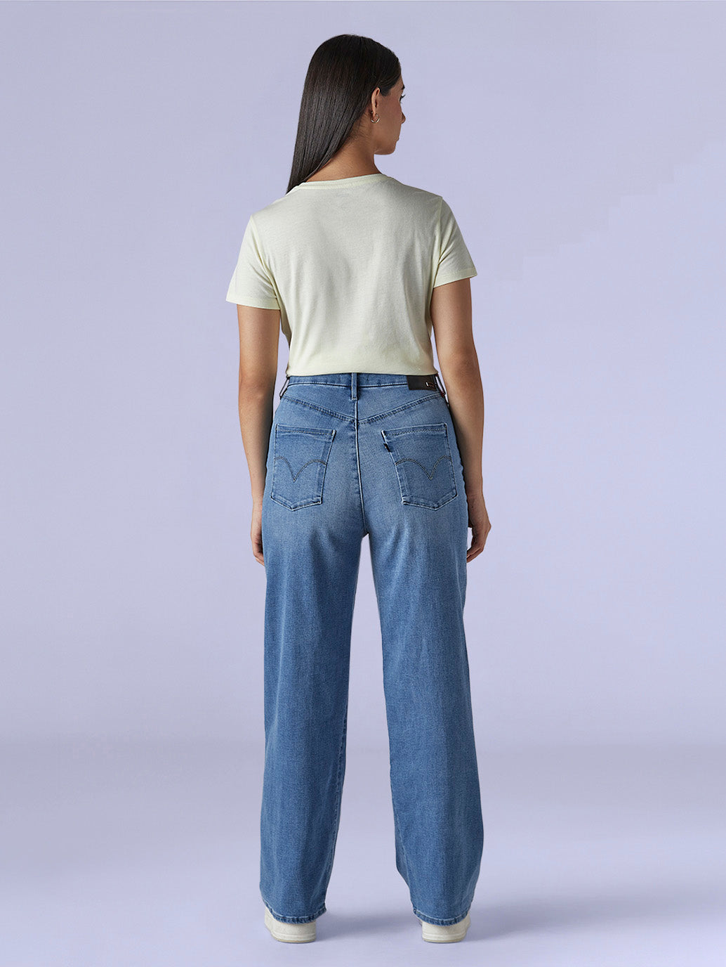 Women's Light Blue Loose Fit High Rise Redloop Jeans - 8e119bde-f442-4a35-a5c7-64fc6c1383f3 View