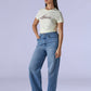 Women's Light Blue Loose Fit High Rise Redloop Jeans - df2eeaf9-13e4-401e-b603-a73613d0bfd3 View