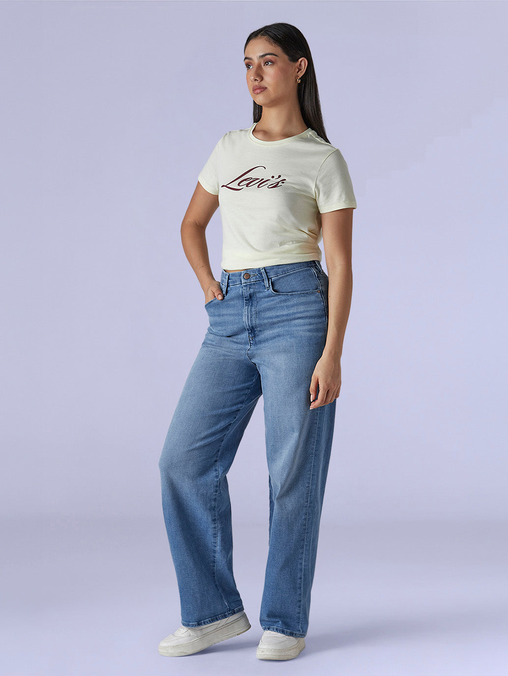 Women's Light Blue Loose Fit High Rise Redloop Jeans - df2eeaf9-13e4-401e-b603-a73613d0bfd3 View
