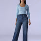 Women's Med Indigo Loose Fit High Rise Redloop Jeans - ff8ae2b3-a8bc-4555-bcff-f06a95ddee90 View