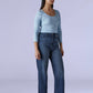 Women's Med Indigo Loose Fit High Rise Redloop Jeans - 8dd5f384-b27b-47ca-b5eb-fdc5a066d66d View