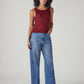 Women's Blue Loose Fit High Rise Redloop Jeans - Front View