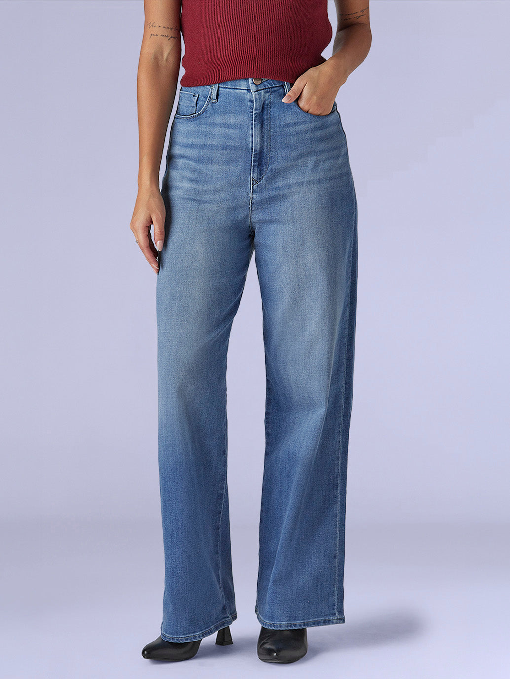 Women's Blue Loose Fit High Rise Redloop Jeans - b320c6ca-ce37-42c9-920c-e320c305111e View