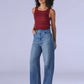 Women's Blue Loose Fit High Rise Redloop Jeans - 121f1ae6-a7f6-41f4-8f9c-8500b26564dc View