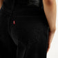 Women's Black Mile High Wide Leg Fit High Rise Jeans - Detail View