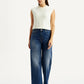 Women's Dark Indigo Mile High Wide Leg Fit High Rise Jeans - Front View