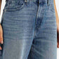 Women's Blue Wide Leg Fit High Rise Jeans - Detail View