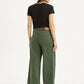 Women's Green XL Straight Fit Mid Rise Jeans - Back View