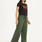 Women's Green XL Straight Fit Mid Rise Jeans - Side View