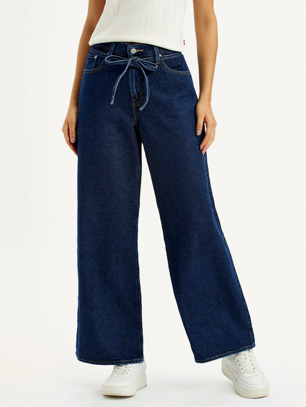 Women's Dark Blue XL Straight Loose Fit Mid Rise Jeans – Levis