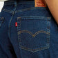 Women's Dark Blue XL Straight Loose Fit Mid Rise Jeans - Detail View