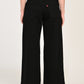 Women's Black XL Straight Loose Straight Fit Mid Rise Jeans - back View
