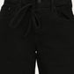 Women's Black XL Straight Loose Straight Fit Mid Rise Jeans - detail View