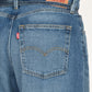 Women's Blue XL Straight Loose Fit Mid Rise Jeans - 7 View