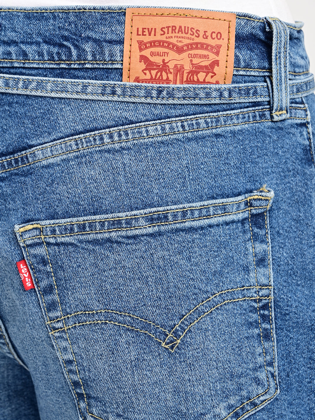 Women's Blue XL Straight Loose Fit Mid Rise Jeans - 002IE0026 View