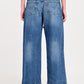 Women's Blue XL Straight Loose Fit Mid Rise Jeans - bac View