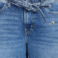 Women's Blue XL Straight Loose Fit Mid Rise Jeans - detail View