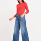 Women's Blue XL Straight Loose Fit Mid Rise Jeans - 6 View
