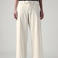 Women's Cream XL Straight Loose Fit Mid Rise Jeans - Front View