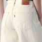 Women's Cream XL Straight Loose Fit Mid Rise Jeans - 20 View
