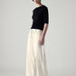 Women's Cream XL Straight Loose Fit Mid Rise Jeans - Side View