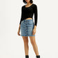 Women's Mid Rise Regular Fit Denim Skirt - Styleshot View