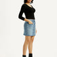 Women's Mid Rise Regular Fit Denim Skirt - Side View