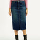Women's High Rise Regular Fit Denim Skirt - Front View