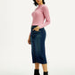 Women's High Rise Regular Fit Denim Skirt - Side View