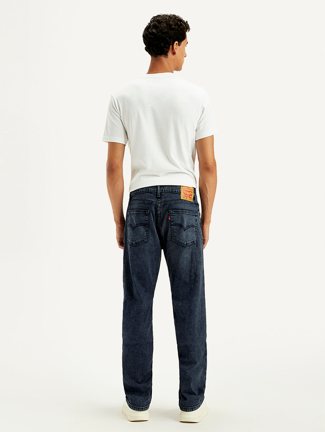 Men's 555'96 Blue Loose Fit Mid Rise Jeans - Back View