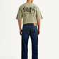 Men's 555 Dark Blue Relaxed Straight Fit Mid Rise Jeans - Back View