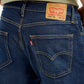 Men's 555 Dark Blue Relaxed Straight Fit Mid Rise Jeans - Detail View