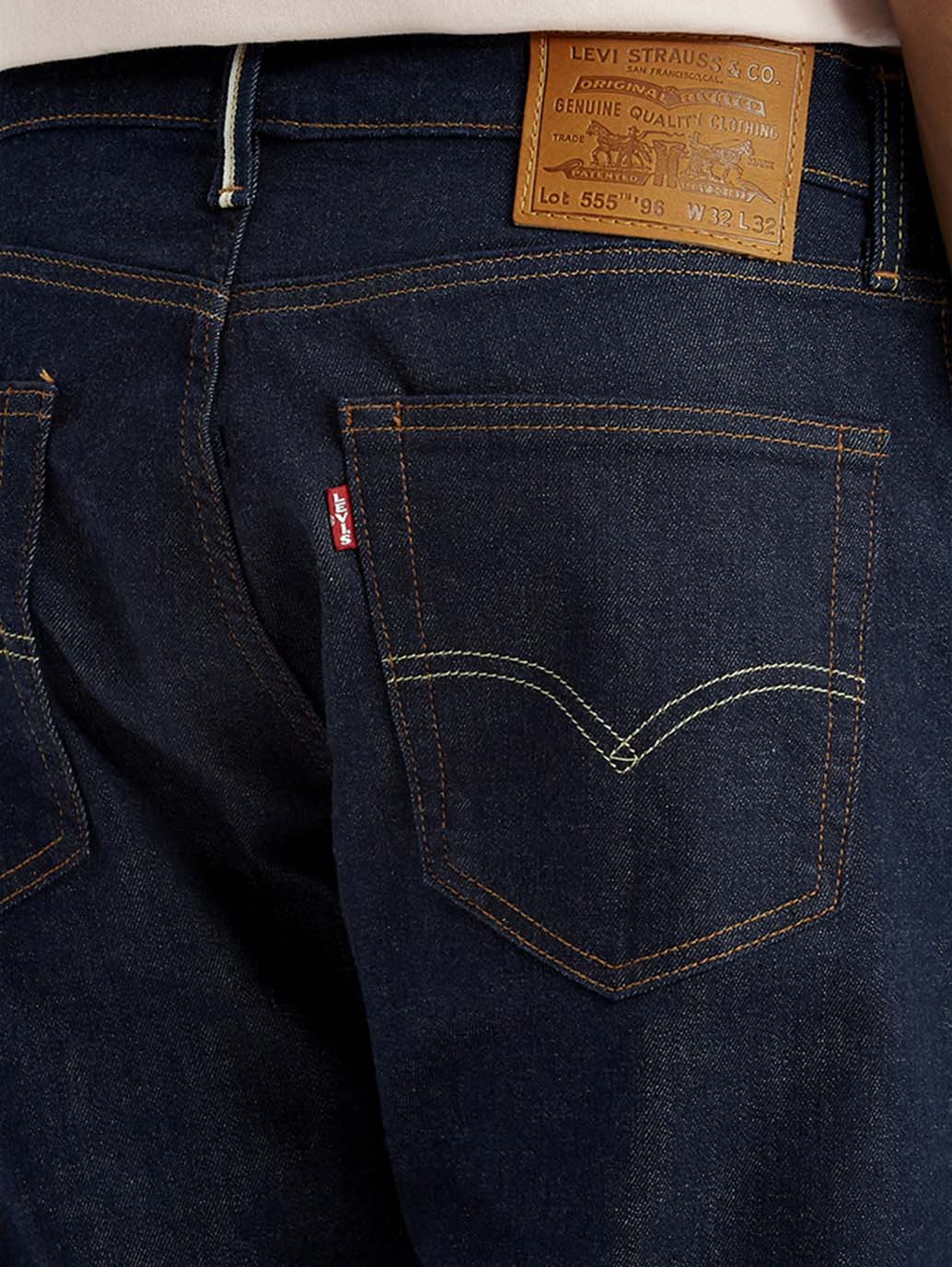 Men's 555 Dark Indigo Loose Fit Mid Rise Selvedge Jeans – Levis