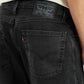 Men's 555 Black Loose Fit Mid Rise Jeans - Detail View
