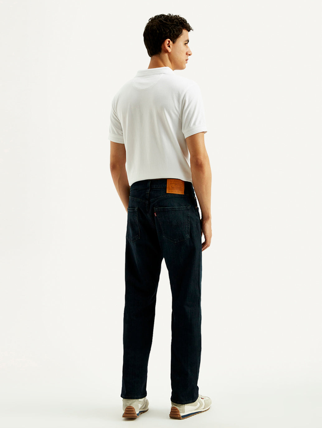 Men's 555 Dark Blue Loose Fit Mid Rise Jeans - Back View