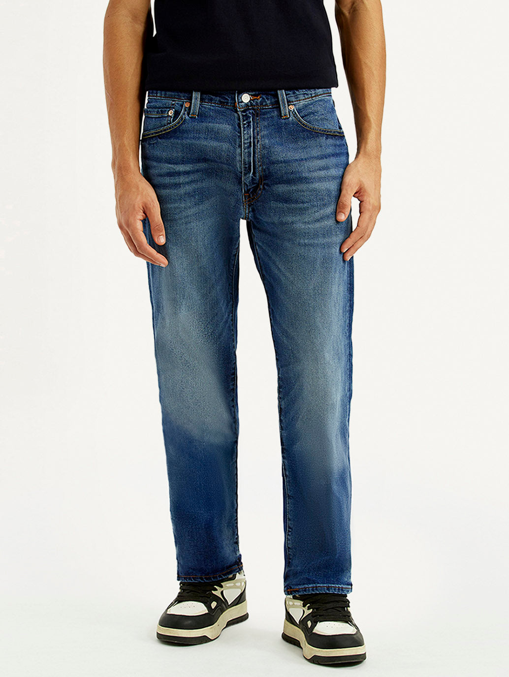 Men's 555 Blue Loose Fit Mid Rise Selvedge Jeans – Levis India Store