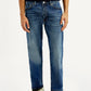 Men's 555 Blue Loose Fit Mid Rise Selvedge Jeans - Front View
