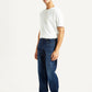 Men's 555 Dark Blue Loose Fit Mid Rise Jeans - Side View