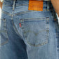 Men's 555 Light Blue Relaxed Straight Straight Fit Mid Rise Jeans - Detail View
