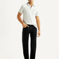 Men's 555 Black Relaxed Straight Fit Mid Rise Jeans - Styleshot View