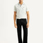 Men's 555 Black Relaxed Straight Fit Mid Rise Jeans - Front View