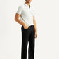 Men's 555 Black Relaxed Straight Fit Mid Rise Jeans - Side View