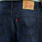 Men's 555 Dark Blue Relaxed Straight Fit Mid Rise Jeans - Detail View