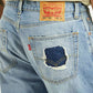 Men's 555 Light Blue Loose Fit Mid Rise Jeans - Detail View