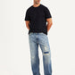 Men's 555 Light Blue Relaxed Straight Fit Mid Rise Jeans - Styleshot View