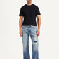 Men's 555 Light Blue Relaxed Straight Fit Mid Rise Jeans - Front View
