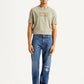 Men's 555 Blue Loose Fit Mid Rise Jeans - Front View
