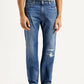 Men's 555 Blue Loose Fit Mid Rise Jeans - Front View