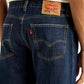 Men's 555 Navy Relaxed Straight Fit Mid Rise Jeans - Detail View